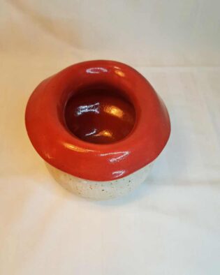 Red and Beige Vase