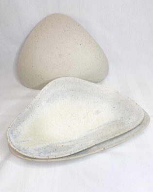Blue Triangular Stoneware Plates